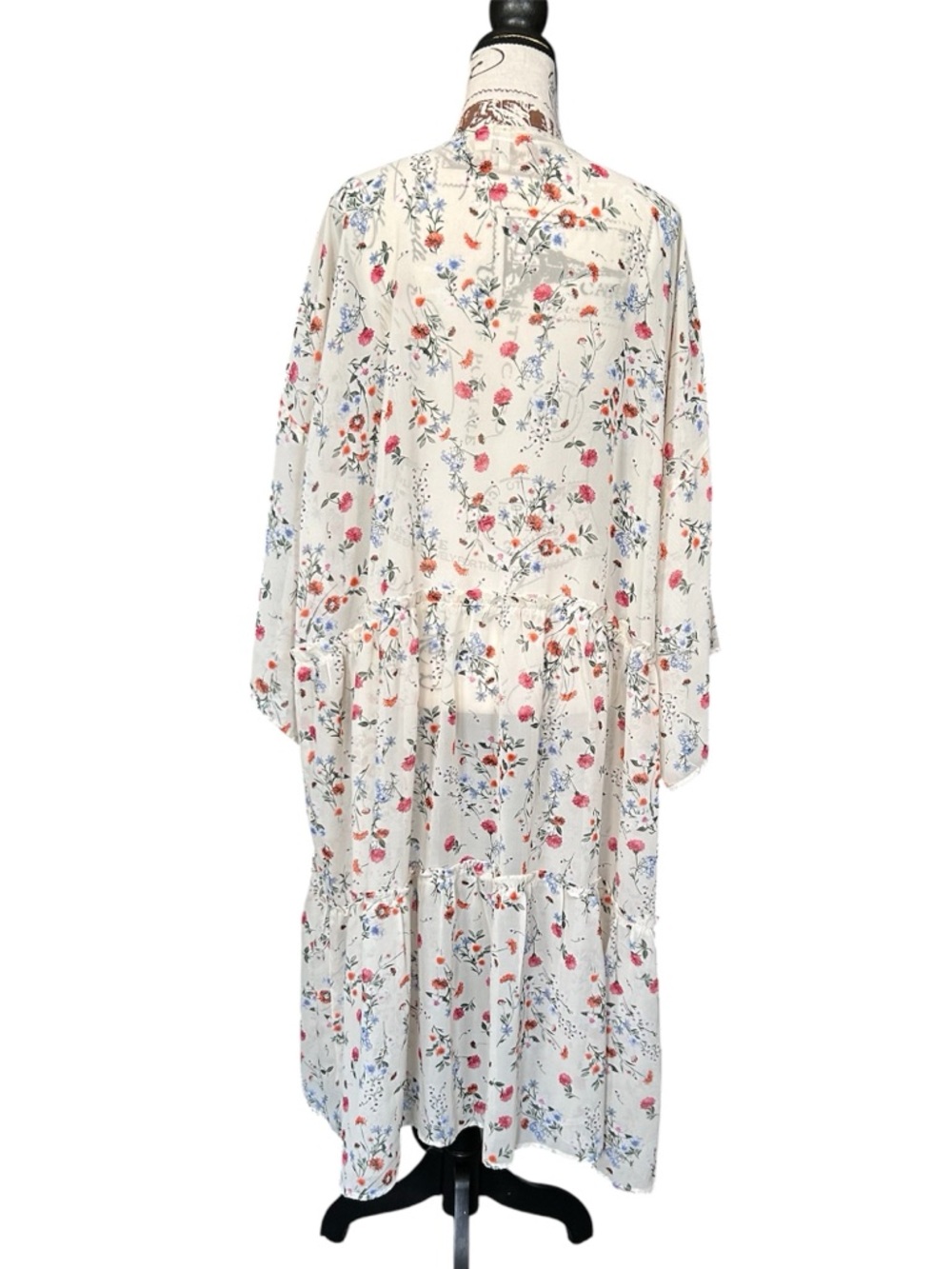 EST. 1946 Plus Size Floral Sheer Romantic Prairie Cardigan 18/20W - Picture 3 of 7